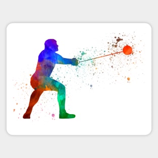 Hammer throw in watercolor Magnet